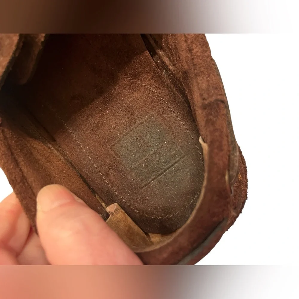 Frye Men's Mason Camp Moc Slip-on Shoes Brown Suede Boat Shoes Sz 10.5